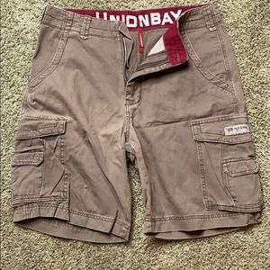 Khaki cargo shorts